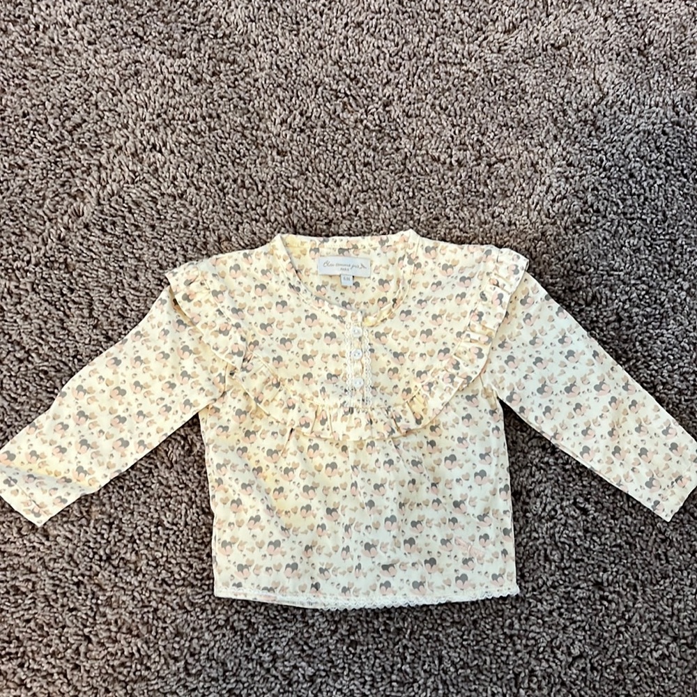 Baby girl top Bleu comme Gris Paris 6 month